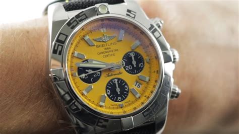 breitling chronomat yellow dial|breitling chronomat 44 review.